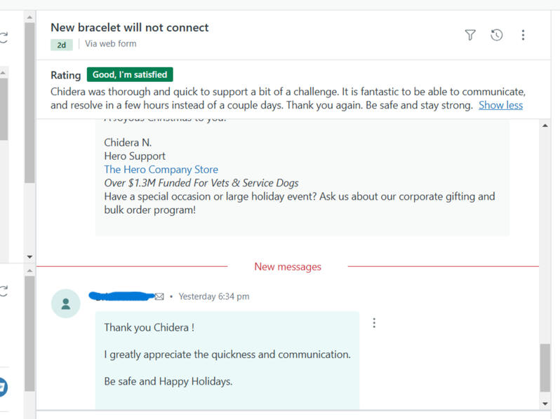 Provided quick and clear communication during the Christmas Holiday Season